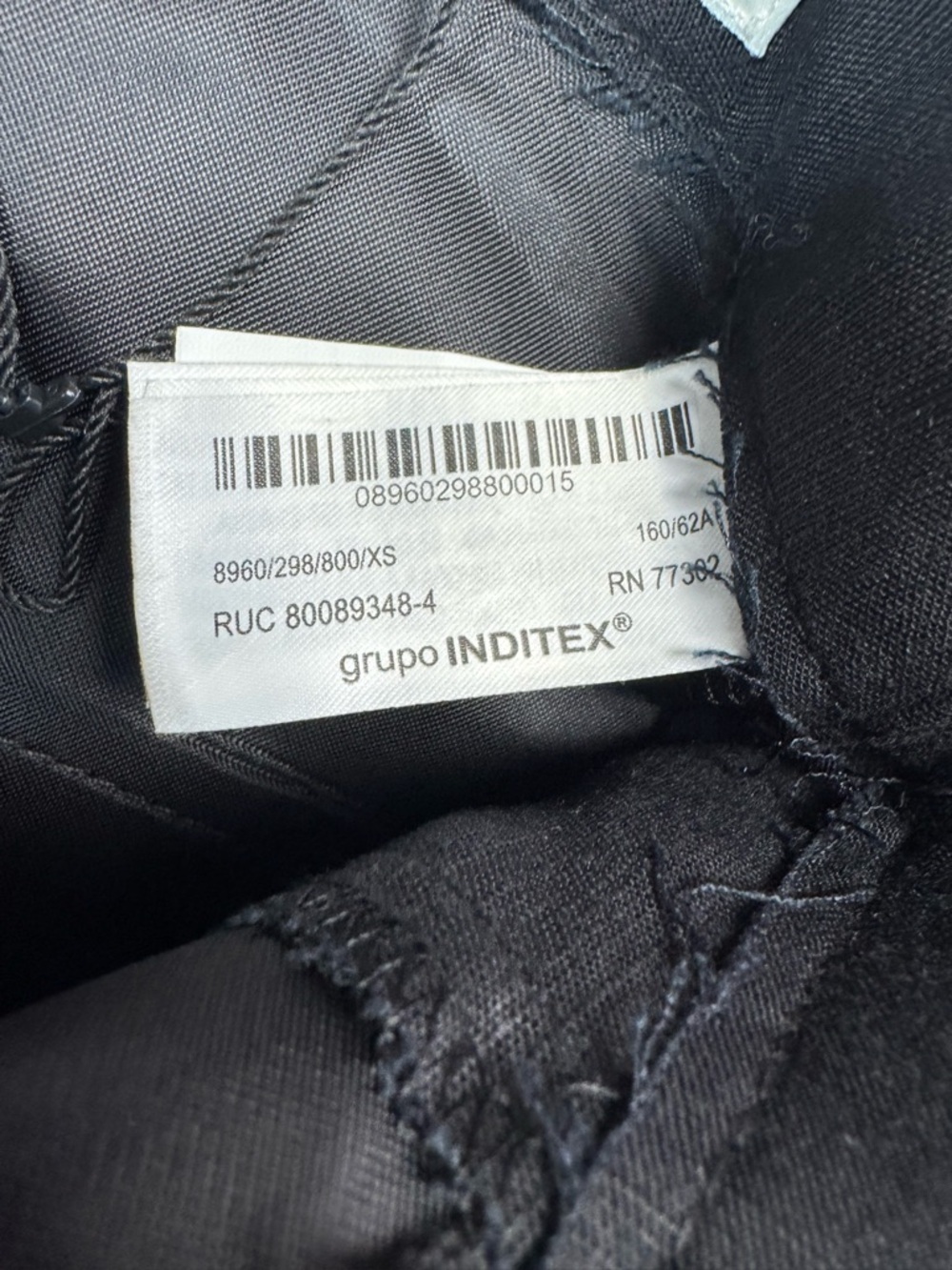 New Zara Black Linen Blend Long Shorts Size XS - Picture 7 of 8